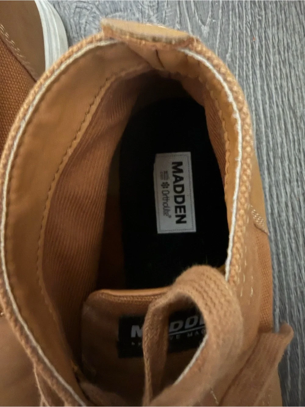 Men's Casual High-Top Sneakers in Cognac Brown